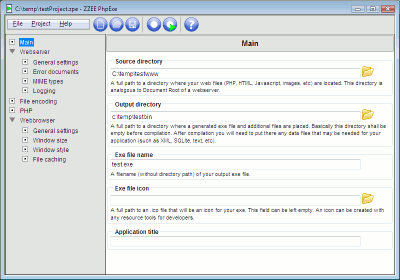 ZZEE PHPExe Screenshot