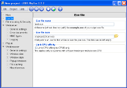 PHP Compiler exe settings