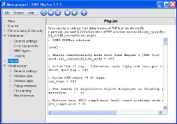 PHP Compiler php.ini settings